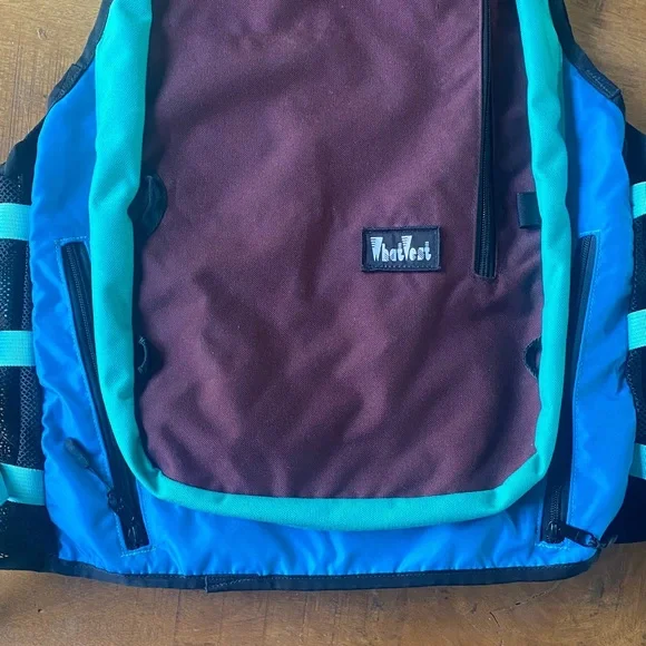 WhatVest Side-Hustle maroon/ teal S/M unisex - Picture 3 of 9